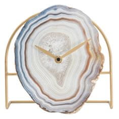Mauro Ferretti Elegantní hodiny se vorem agatu, 20 x 19,5 cm