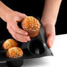 Lékué Lékué, Silikonová forma na pečení 6 ks muffinů Muffins | černá