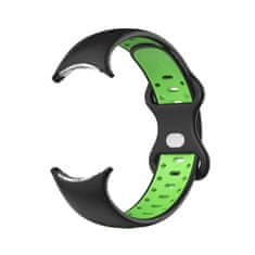 Drakero Silikonový řemínek performance pro Google Pixel Watch černo-zelený L
