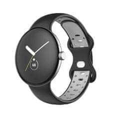 Drakero Silikonový řemínek performance pro Google Pixel Watch černo-šedý S