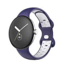 Drakero Silikonový řemínek performance pro Google Pixel Watch modro-bílý S