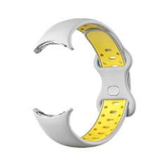 Drakero Silikonový řemínek performance pro Google Pixel Watch šedo-žlutý L