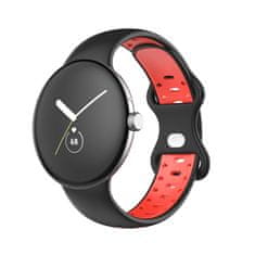 Drakero Silikonový řemínek performance pro Google Pixel Watch černo-červený L