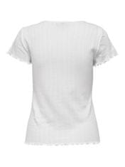 ONLY Dámské triko ONLCARLOTTA Tight Fit 15256154 White (Velikost L)