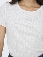 ONLY Dámské triko ONLCARLOTTA Tight Fit 15256154 White (Velikost L)