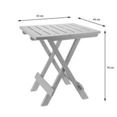 Dekorstyle Rozkládací balkónový stůl PROGARDEN 50 cm šedý