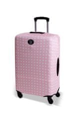 BERTOO Obal na cestovní kufr BERTOO - Růžové puntíky velikost L