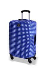 BERTOO Obal na cestovní kufr BERTOO - Modré puntíky velikost L