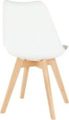 KONDELA Židle Rangements, bílá / šedobéžová