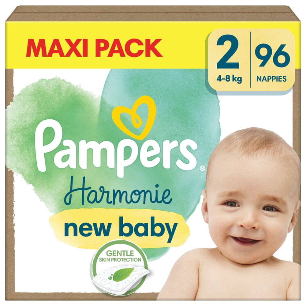 Levně Pampers Harmonie Baby vel. 2, 96 ks, 4kg-8kg