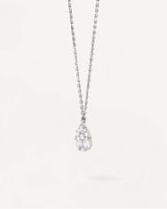 PDPAOLA Blyštivý stříbrný náhrdelník Vanilla CO02-674-U (řetízek, přívěsek)