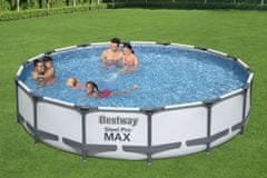 Bestway Nadzemní bazén kulatý Steel Pro MAX, kartušová filtrace, průměr 4,27m, výška 84cm