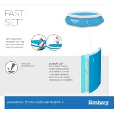 Bestway Nafukovací bazén Fast Set, kartušová filtrace, 3,05m x 66cm