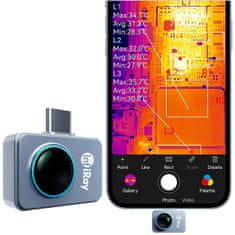 InfiRay P2 Pro termokamera a termovize na mobil, Android, USB-C