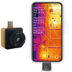 T2S Plus termokamera a termovize na mobil s držákem EASYGRIP, Android, USB-C