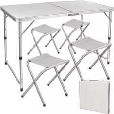 Trizand Campingový set stolek 4 židle 23238