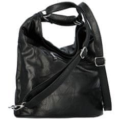 Romina & Co. Bags Stylový dámský koženkový kabelko-batoh Stafania, černý
