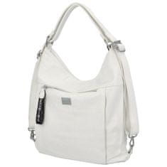 Romina & Co. Bags Stylový dámský koženkový kabelko-batoh Stafania, bílý