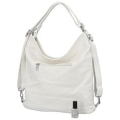 Romina & Co. Bags Stylový dámský koženkový kabelko-batoh Stafania, bílý