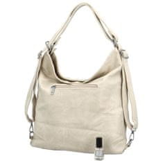 Romina & Co. Bags Stylový dámský koženkový kabelko-batoh Stafania, krémový