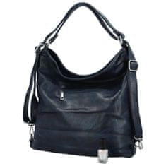 Romina & Co. Bags Stylový dámský koženkový kabelko-batoh Stafania, tmavě modrý