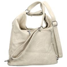 Romina & Co. Bags Stylový dámský koženkový kabelko-batoh Stafania, krémový