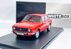 WHITEBOX Škoda 105 L (1976) 1:24 ČERVENÁ WHITEBOX