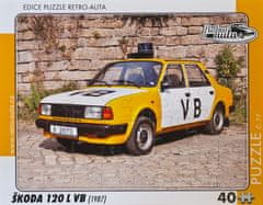 RETRO-AUTA© Puzzle č. 77 - ŠKODA 120 L VB (1987) 40 dílků