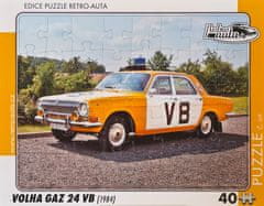 RETRO-AUTA© Puzzle č. 69 - VOLHA GAZ 24 VB (1984) 40 dílků