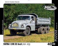 RETRO-AUTA© Puzzle TRUCK 26 - Tatra 138 S3 6x6 (1959 - 1972) 40 dílků