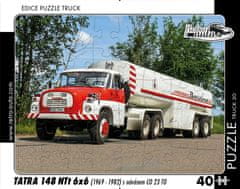 RETRO-AUTA© Puzzle TRUCK 20 - Tatra 148 NTt 6x6 (1969 - 1982) s návěsem CO 23 TO 40 dílků