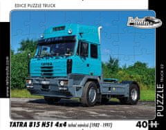RETRO-AUTA© Puzzle TRUCK 22 - Tatra 815 N51 4x4 tahač návěsů (1982 - 1997) 40 dílků