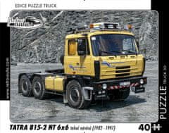 RETRO-AUTA© Puzzle TRUCK 30 - Tatra 815-2 NT 6x6 tahač návěsů (1982 - 1997) 40 dílků