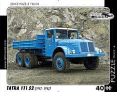 RETRO-AUTA© Puzzle TRUCK 14 - Tatra 111 S2 (1942 - 1962) 40 dílků