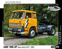 RETRO-AUTA© Puzzle TRUCK 08 - Liaz 100.47 tahač návěsů (1977 - 1984) 40 dílků
