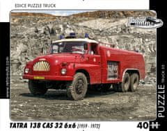 RETRO-AUTA© Puzzle TRUCK 35 - Tatra 138 CAS 32 6x6 (1959 - 1972) - 40 dílků