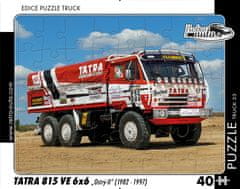 RETRO-AUTA© Puzzle TRUCK 33 - Tatra 815 VE 6x6 „Ostrý-II“ (1982 - 1997) - 40 dílků