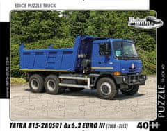 RETRO-AUTA© Puzzle TRUCK 40 - Tatra 815-2A0S01 6x6.2 EURO III (2008 - 2013) - 40 dílků
