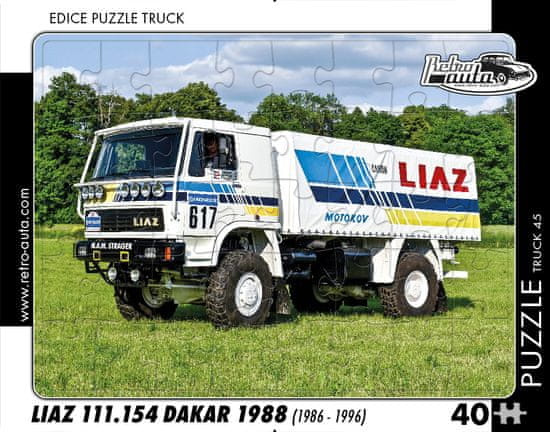 RETRO-AUTA© Puzzle TRUCK 45 - Liaz 111.154 Dakar 1988 (1986 - 1996) - 40 dílků