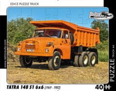 RETRO-AUTA© Puzzle TRUCK 44 - Tatra 148 S1 6x6 (1969 - 1982) - 40 dílků