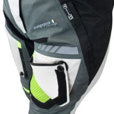 Cappa Racing Kalhoty moto pánské FIORANO textilní šedé / bílé 4XL
