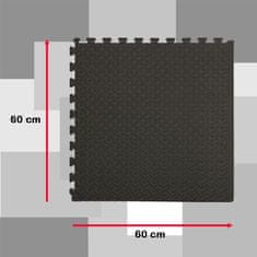 Eva Pěnový koberec 60 x 60 cm 4 ks černá
