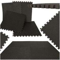 Eva Pěnový koberec 60 x 60 cm 4 ks černá