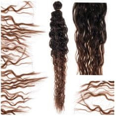 KIK KX5081 Syntetické vlasy na zaplétání afro copánků 60cm hnědé