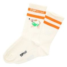 Top Model Ponožky , Vanilkové, oranžové proužky, 31-35