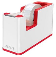 Leitz Odvíječ lepicí pásky "Wow", bílá-červená, stolní, s páskou, 53641026