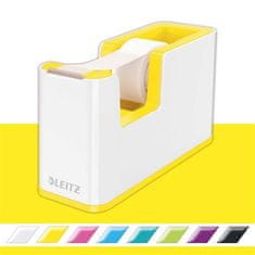 Leitz Odvíječ lepicí pásky "Wow", bílá-žlutá, s páskou, 53641016