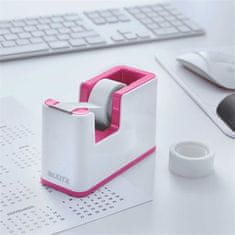 Leitz Odvíječ lepící pásky “Duo”, růžová, stolní, s páskou, 53641023