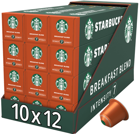 Starbucks Breakfast Blend by NESPRESSO Medium Roast Kávové kapsle, 12x10 kapslí v balení, 56g