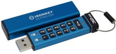 Kingston IronKey Keypad 200, 32GB, modrá (IKKP200/32GB)